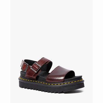 Dr Martens Női Voss Brando Bőr Strap Szandál Gesztenyebarna